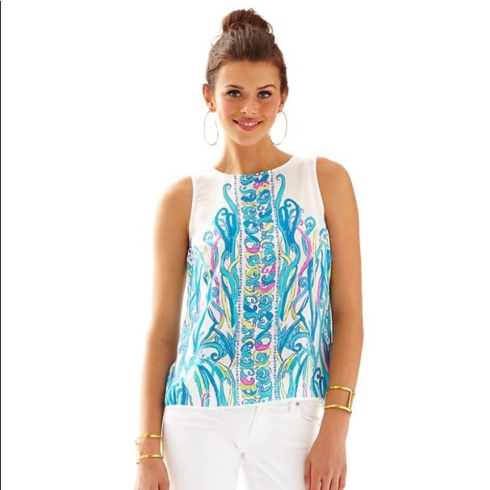 Lilly Pulitzer Back Button Top